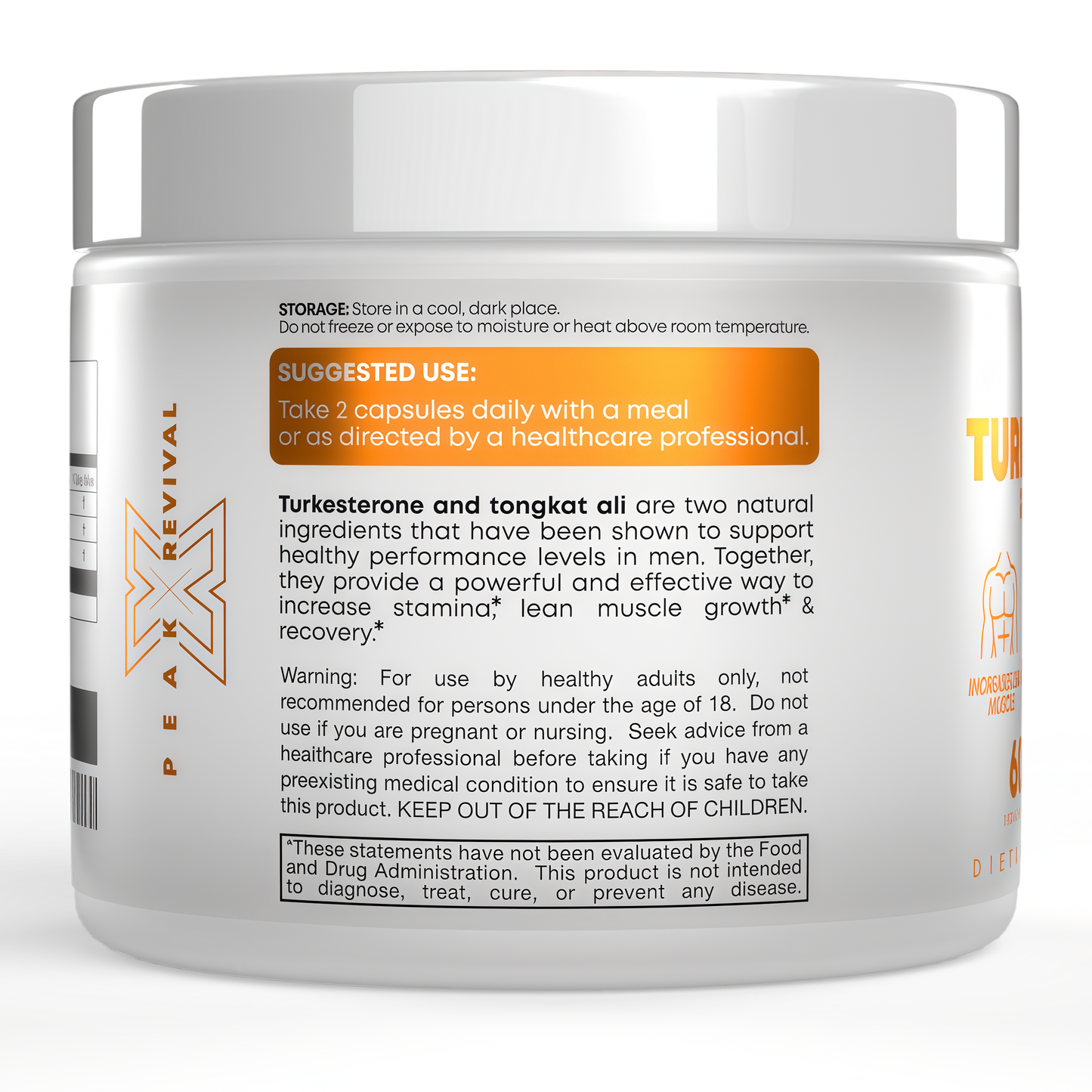 Turkesterone & Tongkat Ali 1000mg Supplement - 500mg Ajuga Turkestanica Per Serving Increase Stamina, Lean Muscle Growth & Recovery - Made in The USA (60 Capsules)